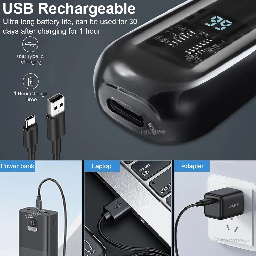 Tondeuse nez et oreilles rechargeable USB – Électrique, étanche et indolore pour hommes