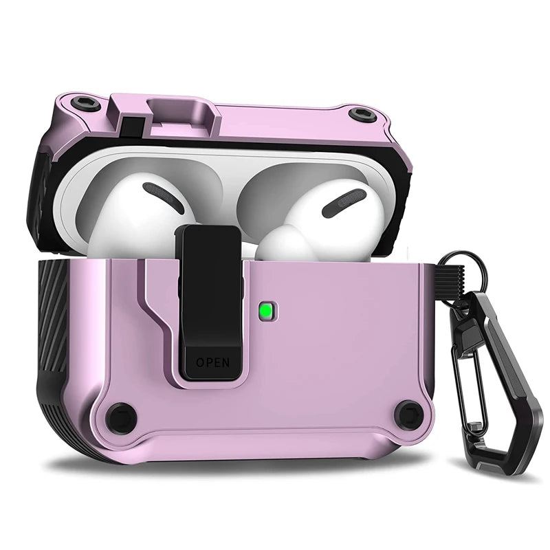HeChic Pro-Lock Case - Shockproof Security Cover for AirPods Pro 3 (2025)